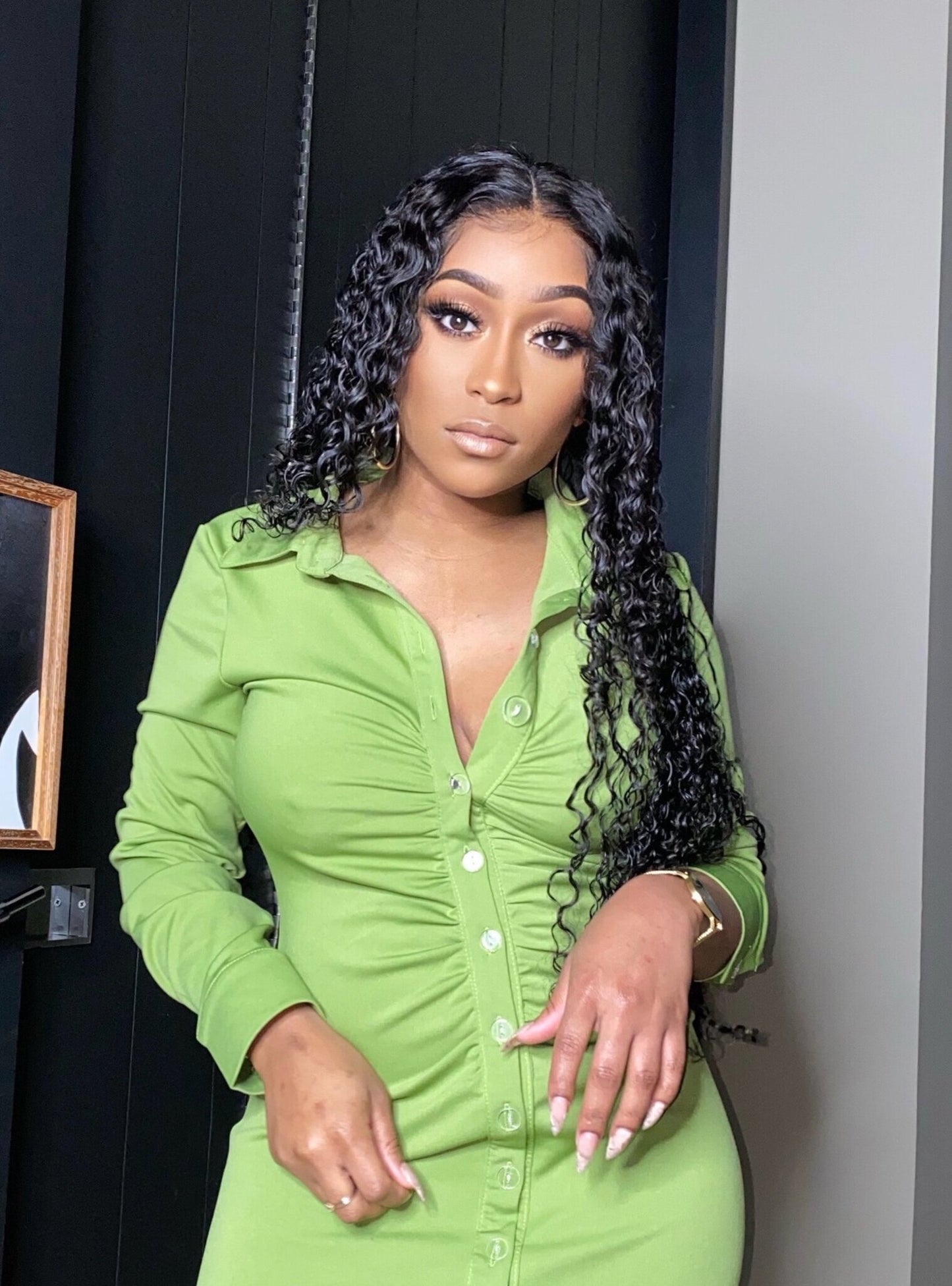 Queen 26" Virgin Deep Curly HD Lace