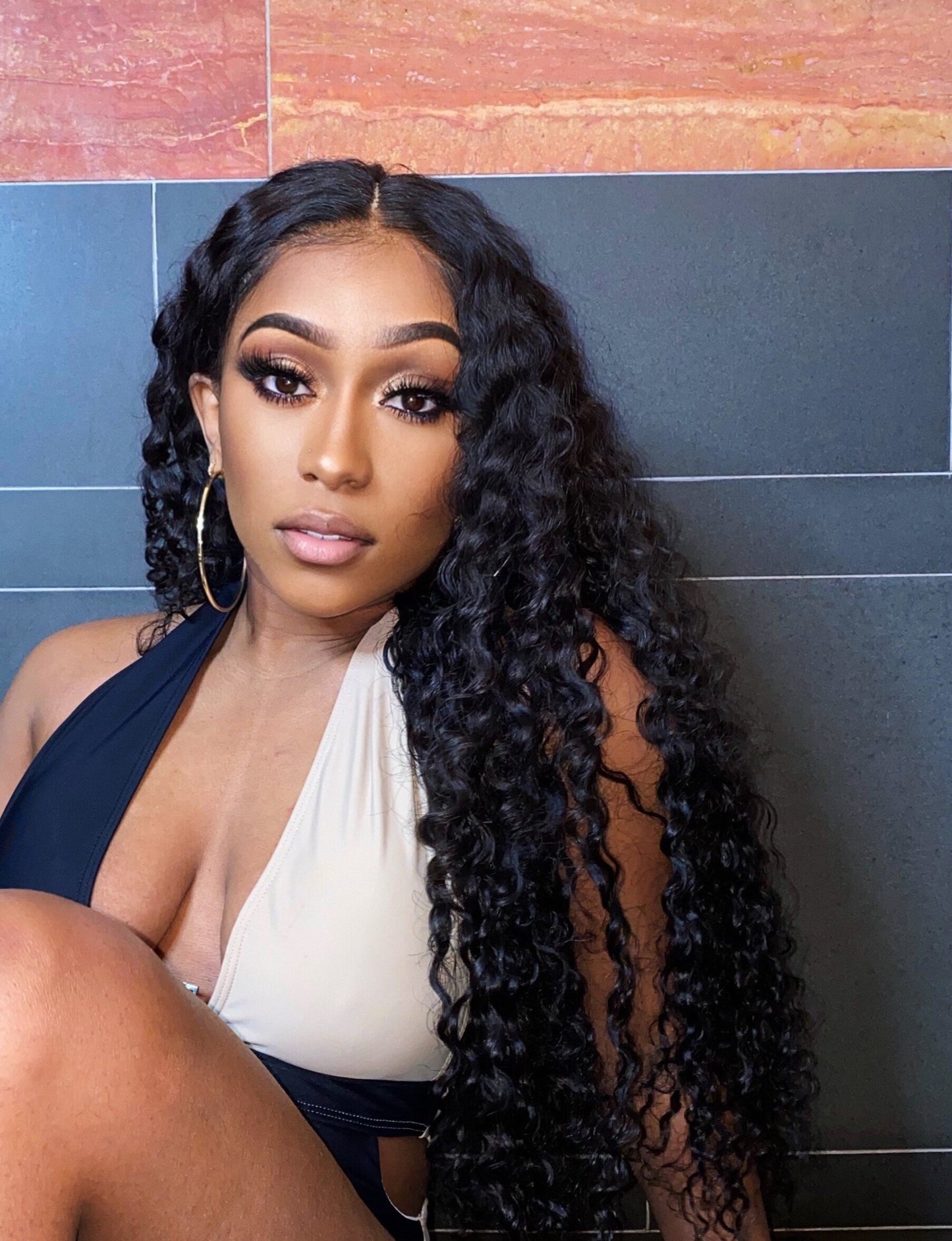 Queen 26" Virgin Deep Curly HD Lace